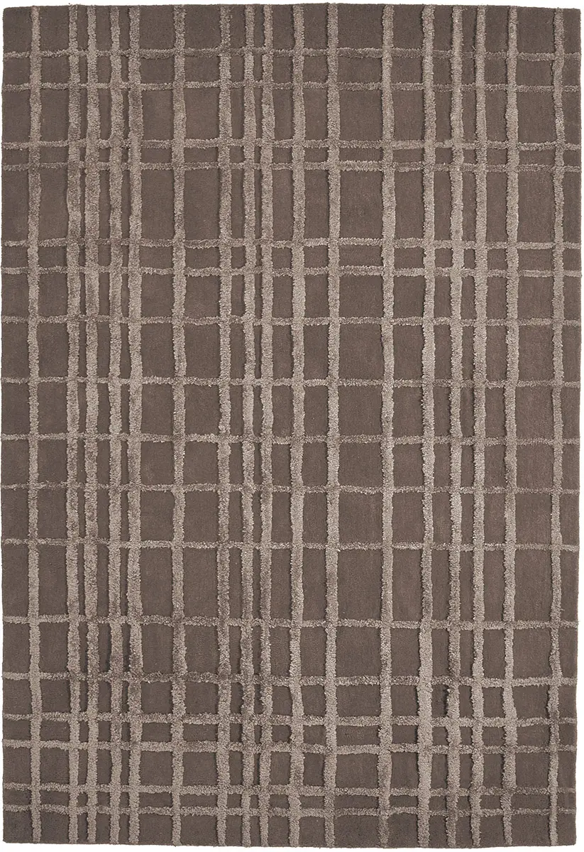 I and I Brown Patterned Silk Rug 2