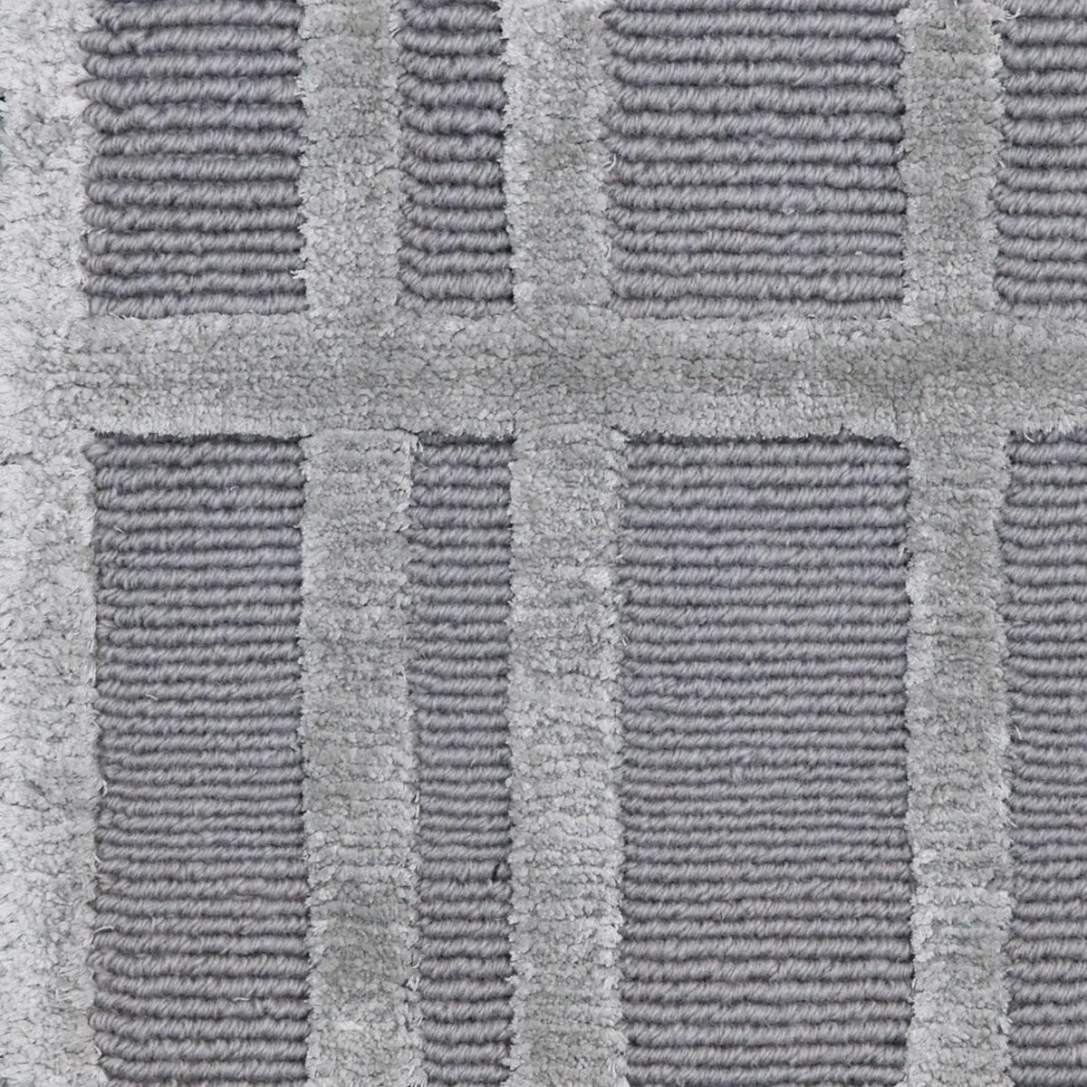 I and I White Patterned Silk Rug