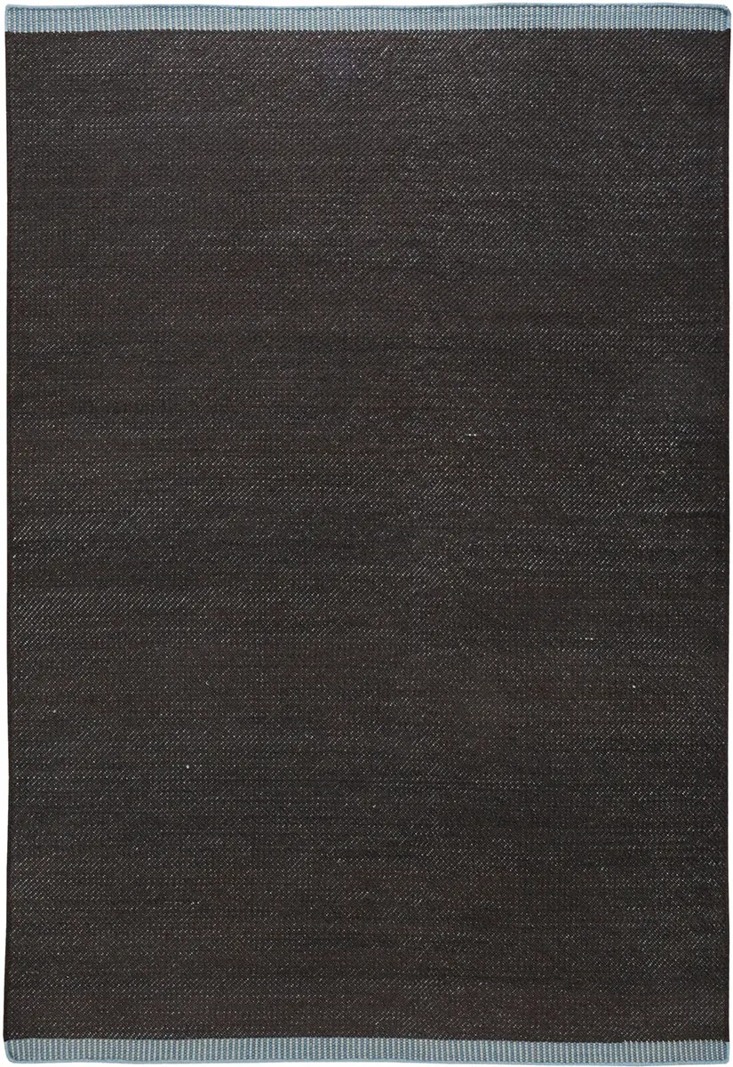 I and I Black Solid Color Wool Rug