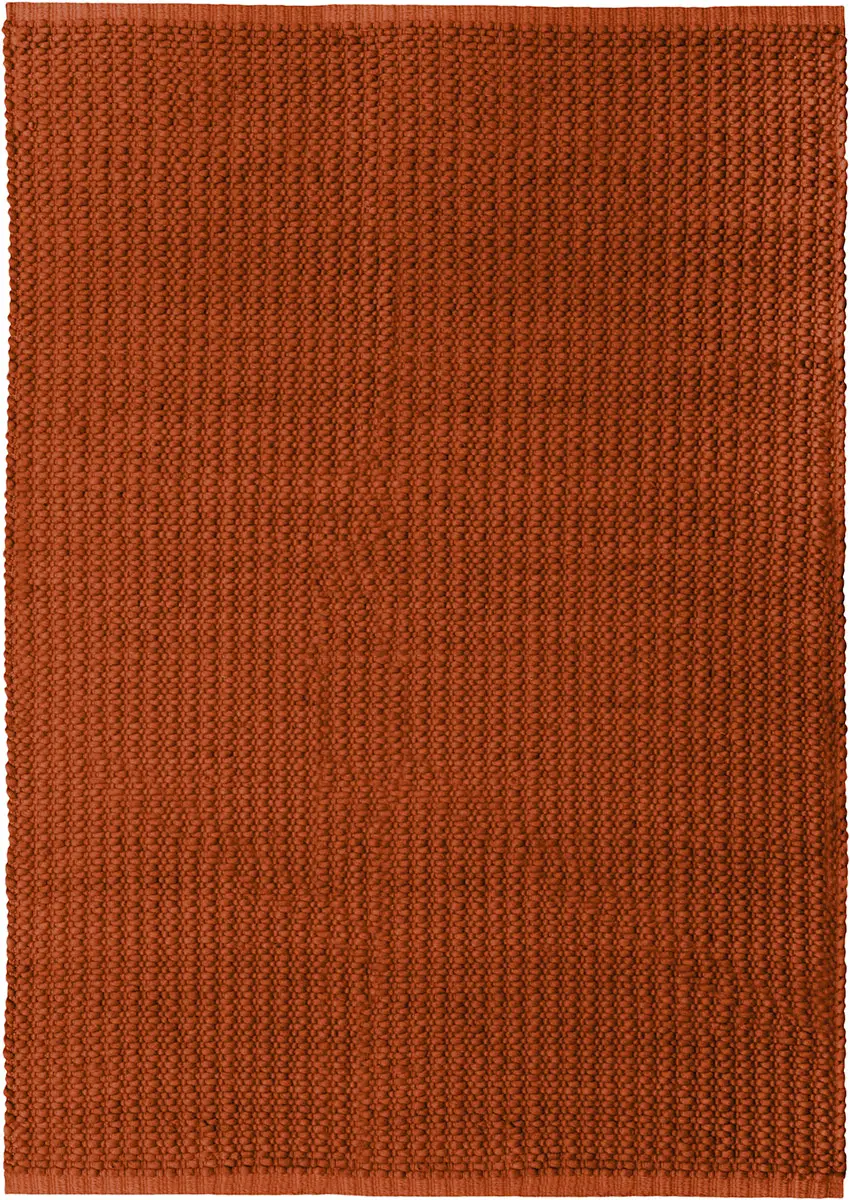 I and I Brown Solid Color Cotton Rug