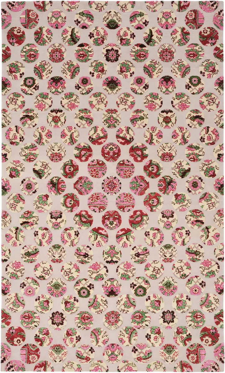 I and I Beige Abstract Cotton Rug