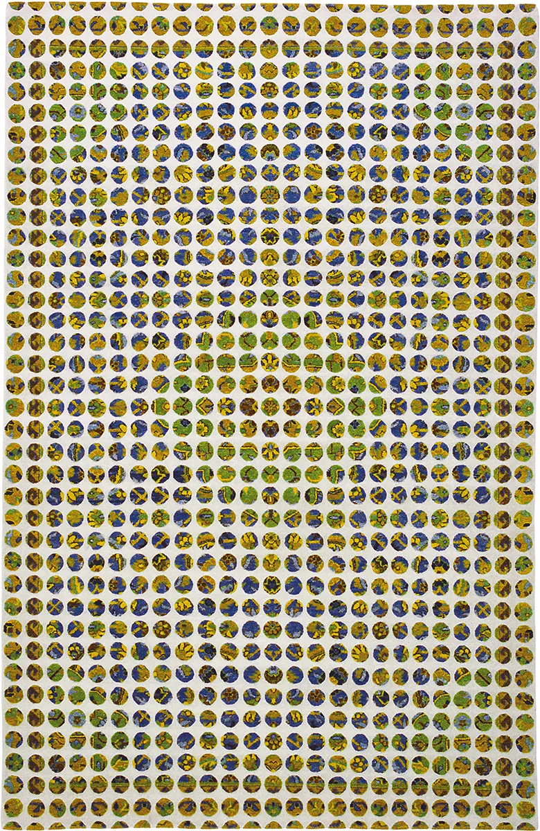 I and I White Abstract Cotton Rug 5