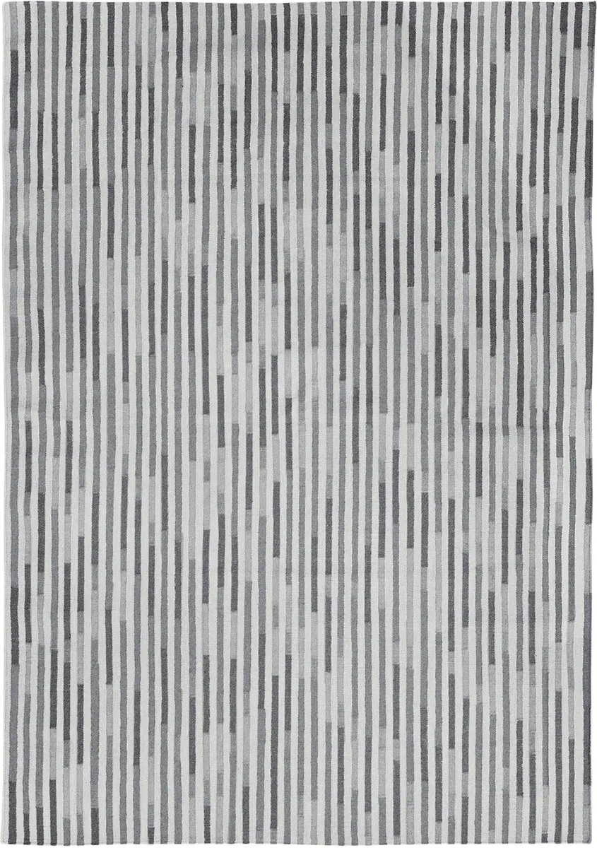 I and I White Patterned Cotton Rug 7