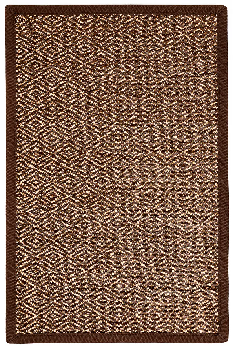 Anji Mountain Brown Flatweave Bordered Rug