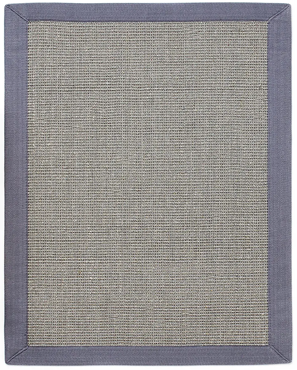 Anji Mountain White Flatweave Bordered Rug