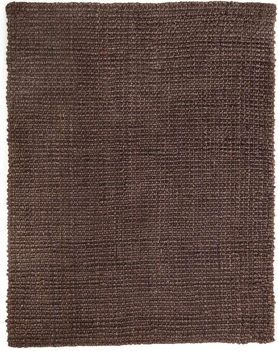 Anji Mountain Brown Braided Solid Color Rug 2