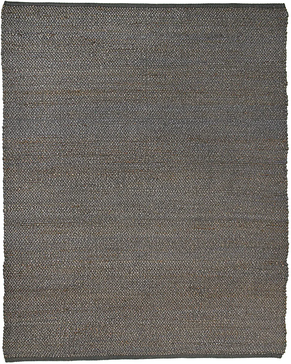 Anji Mountain Brown Braided Solid Color Rug
