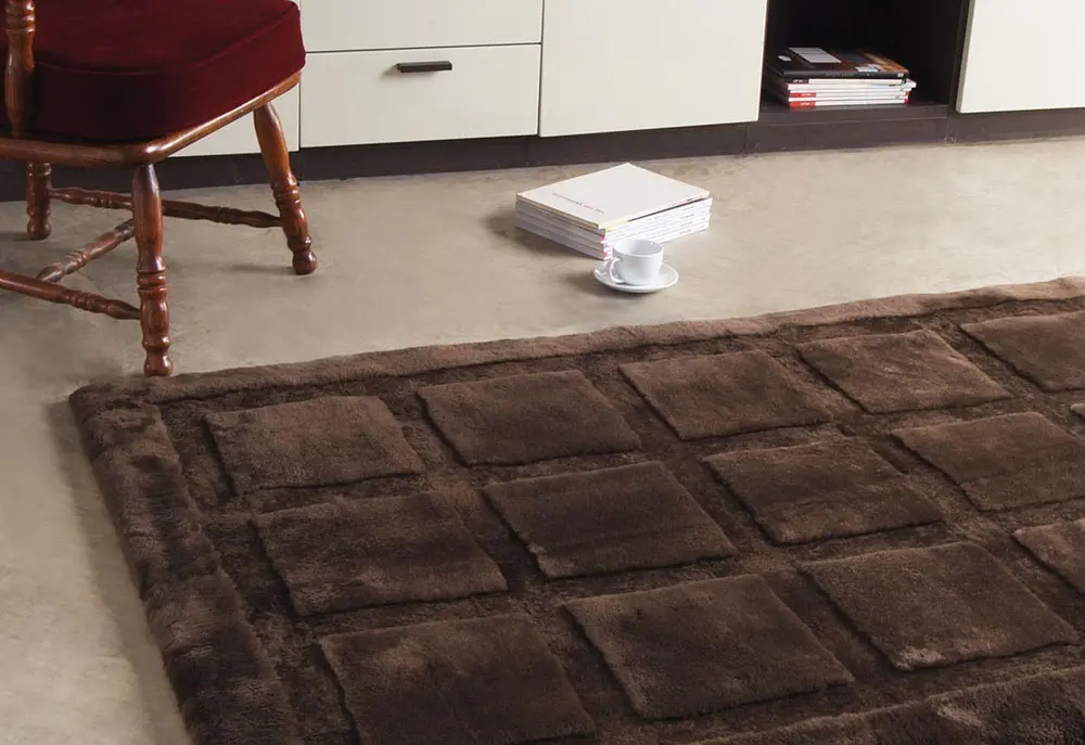 Bowron Brown Sheepskin Oddly Shaped Rug 5