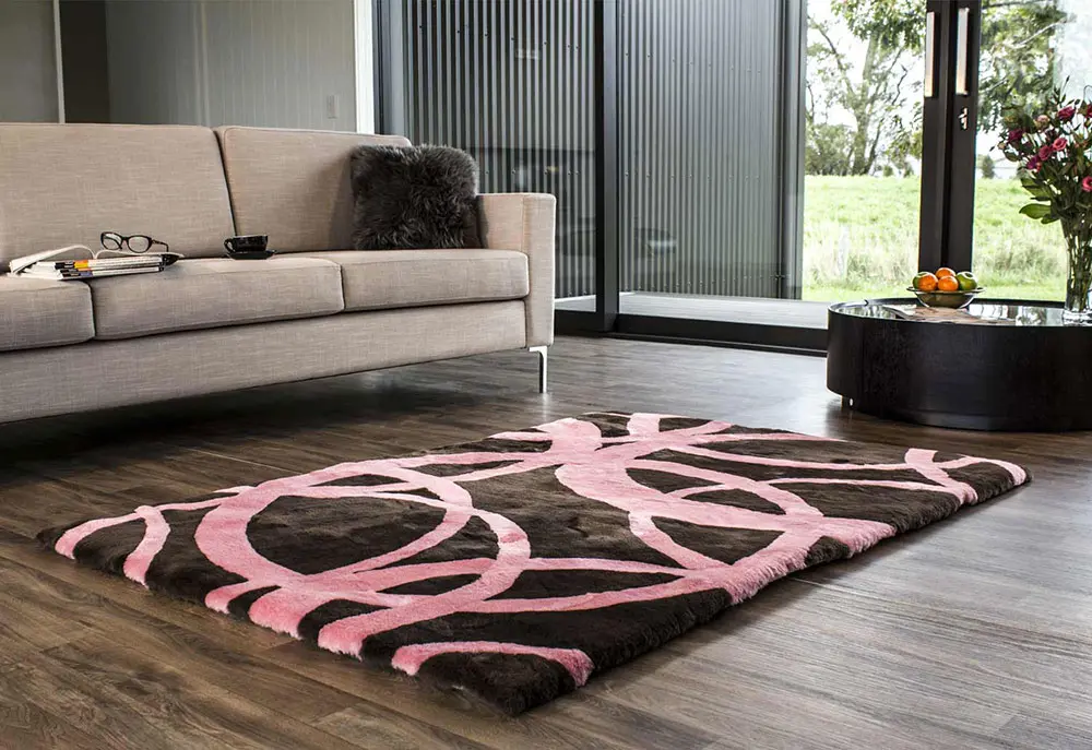 Bowron Brown Sheepskin Oddly Shaped Rug 3