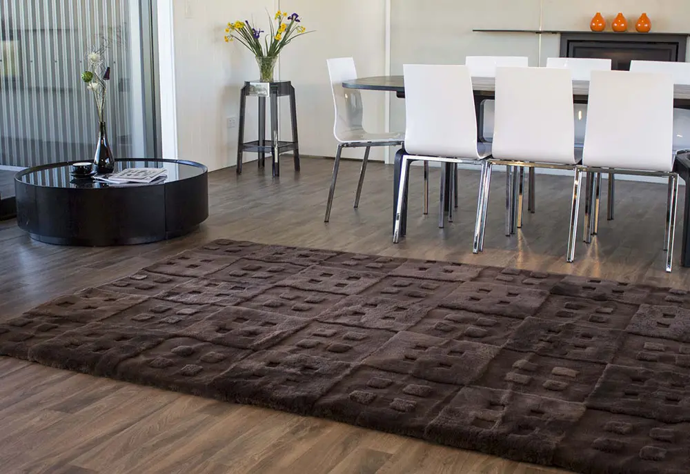 Bowron Brown Sheepskin Oddly Shaped Rug