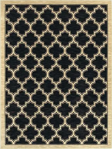 Modern Loom Yazd 2816 Black Abstract Rug