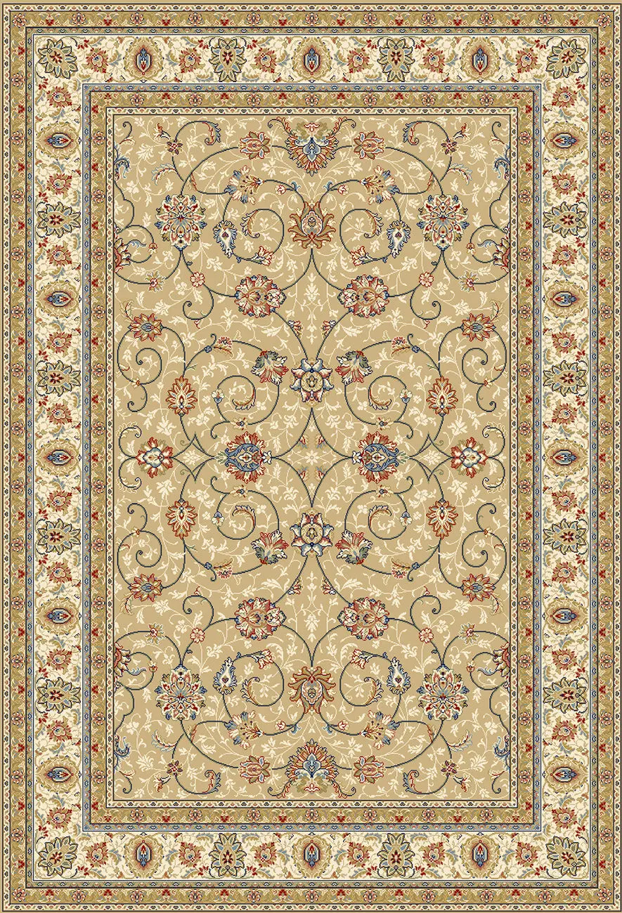 Dynamic Rugs Yellow Patterned Rug