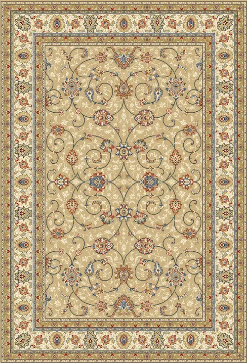 Dynamic Rugs Yellow Patterned Rug