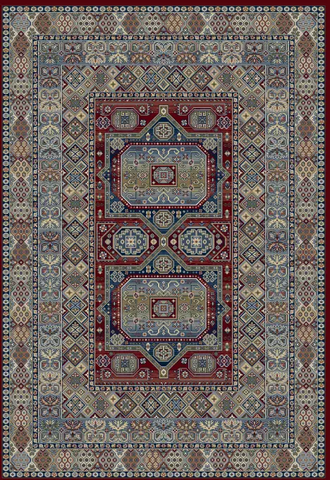 Dynamic Rugs Red Patterned Rug 6