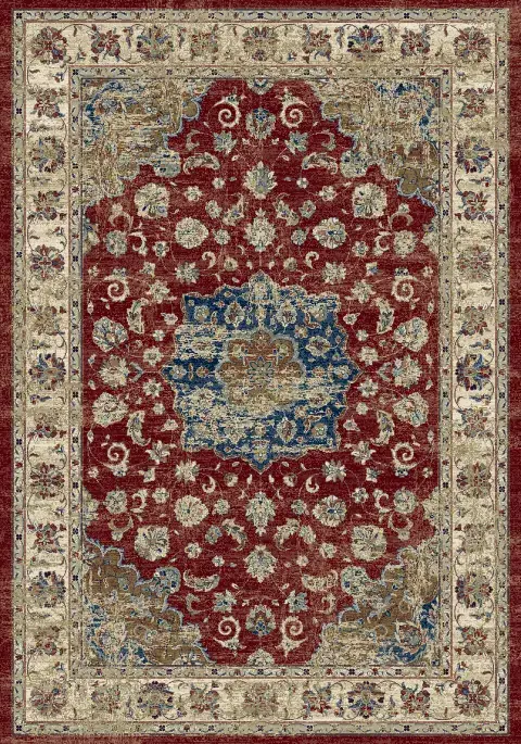 Modern Loom Ancient Garden 57559 Red/Ivory Traditional Rug