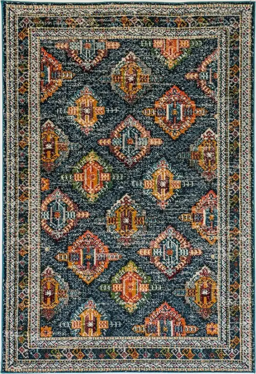 Modern Loom Zodiac 6628 Blue/Orange Transitional Rug