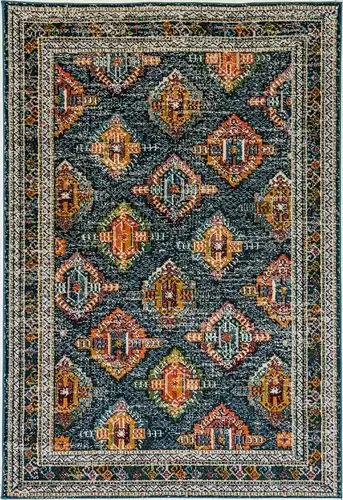 Modern Loom Zodiac 6628 Blue/Orange Transitional Rug