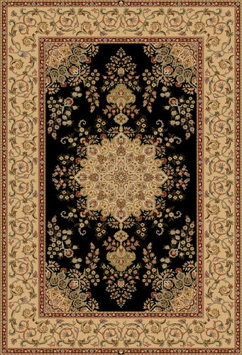 Modern Loom Brilliant 7201 Black Traditional Rug Product Image