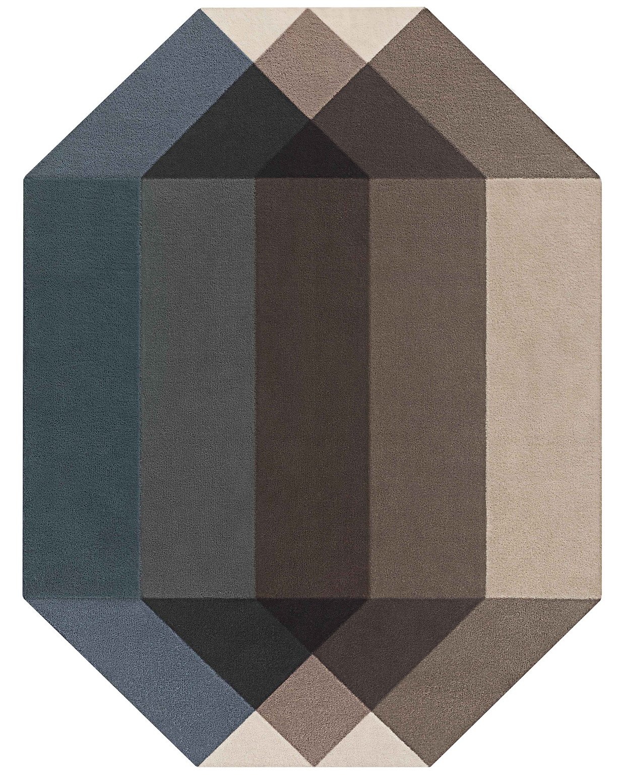 Gandia Blasco Diamond Rug Blue Brown Product Image