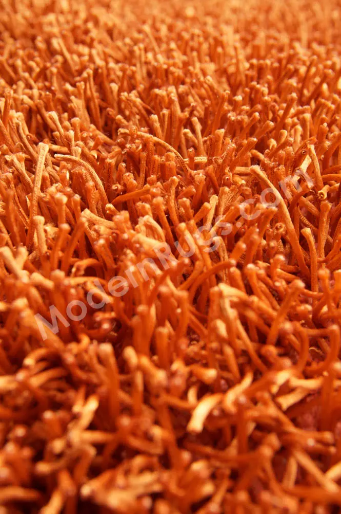 Titanium Shag Orange Rug