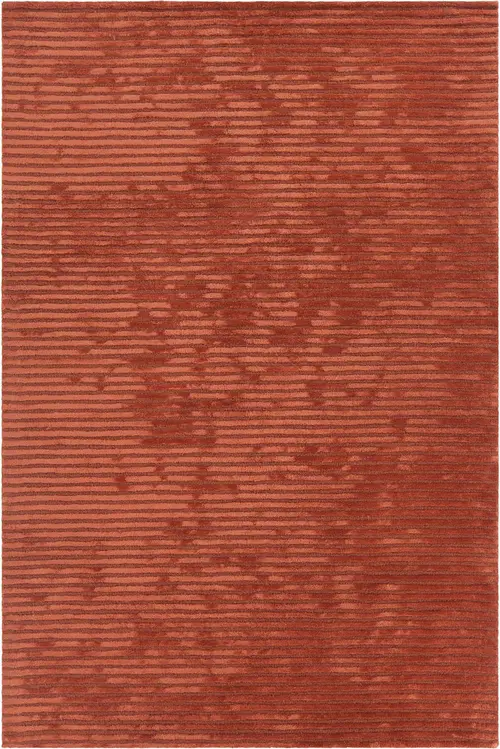 Chandra Antara ANG-26203 Dk. Orange Striped Silk Rug