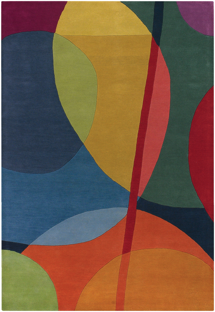 Chandra Bense BEN-3010 Dk. Blue Abstract Rug