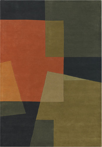 Chandra Bense BEN-3014 Green Abstract Rug Product Image