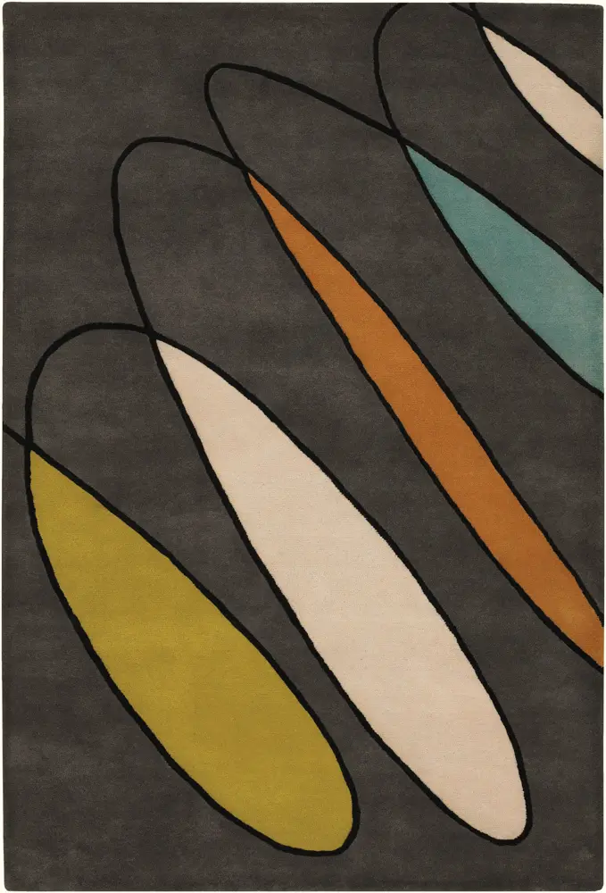 Chandra Bense BEN-3020 Dk. Gray Abstract Rug