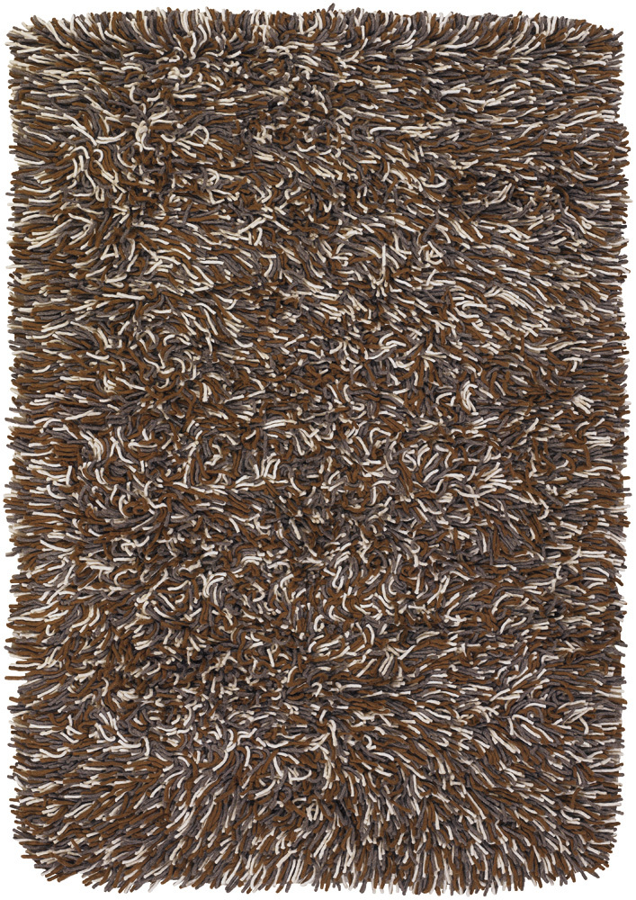 Chandra Bense BIG-20801 Lt. Brown Abstract Wool Rug