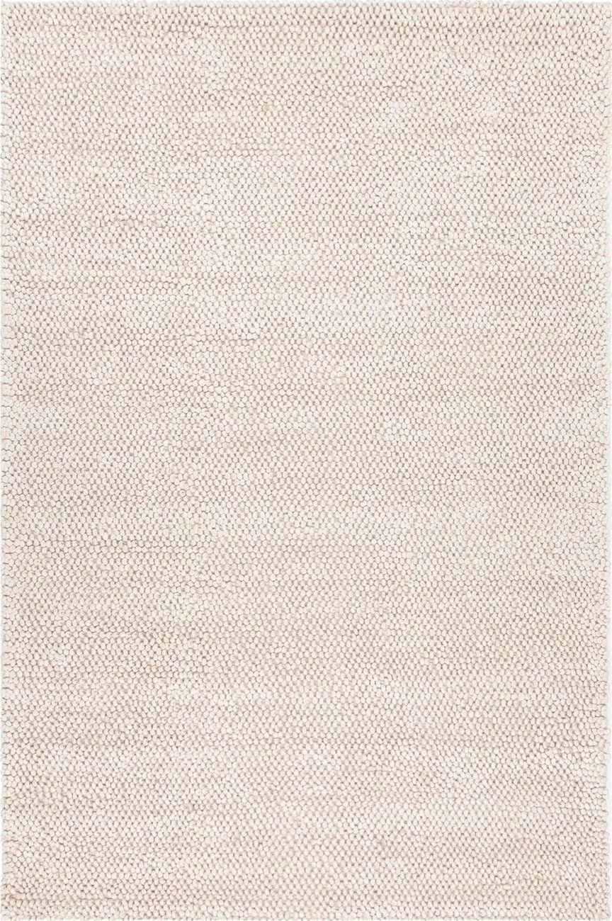 Chandra Brynn BUR-34901 Ivory Solid Color Silk Rug