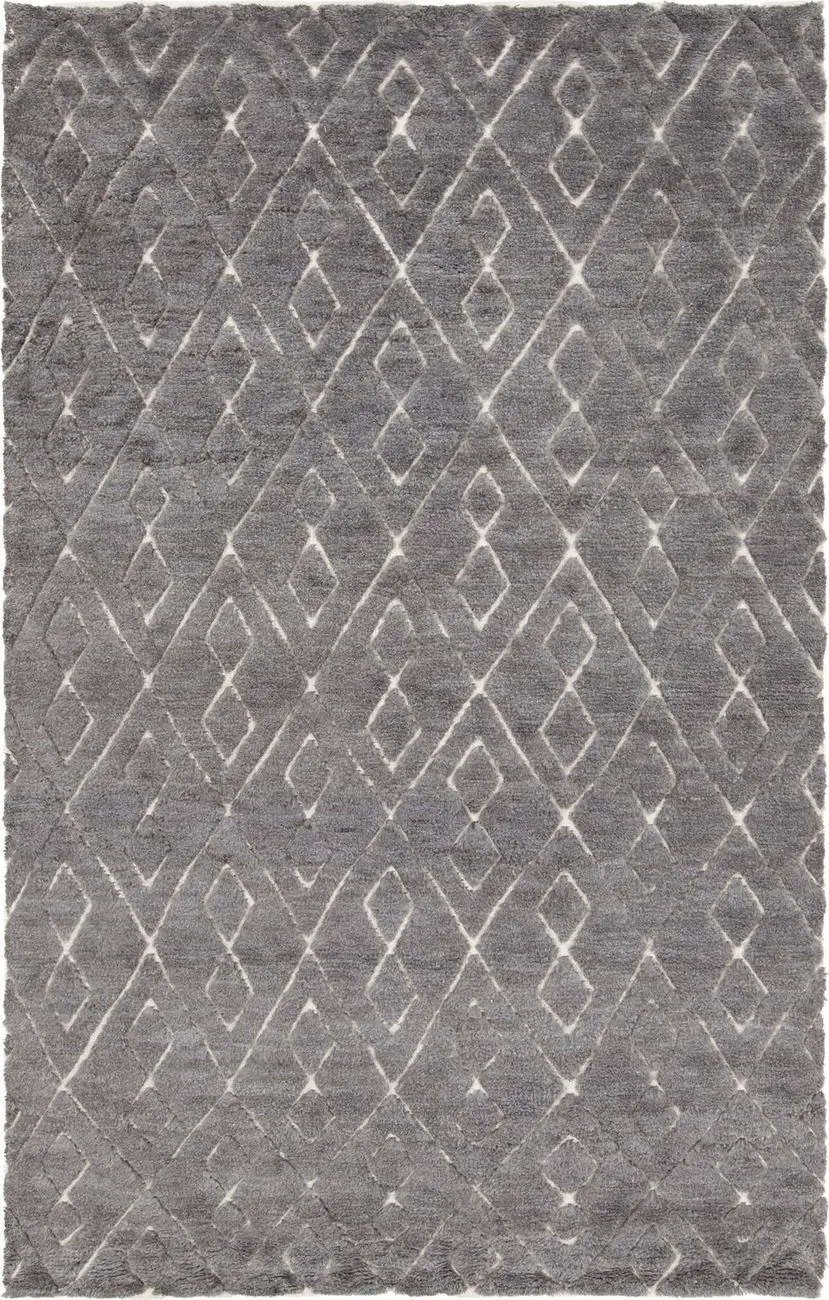 Chandra Catalina CAT-45101 Dk. Gray Patterned Cotton Rug