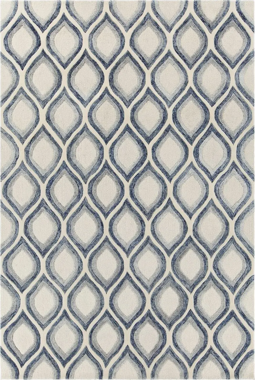 Chandra Clara CLA-7101 Ivory Patterned Silk Rug