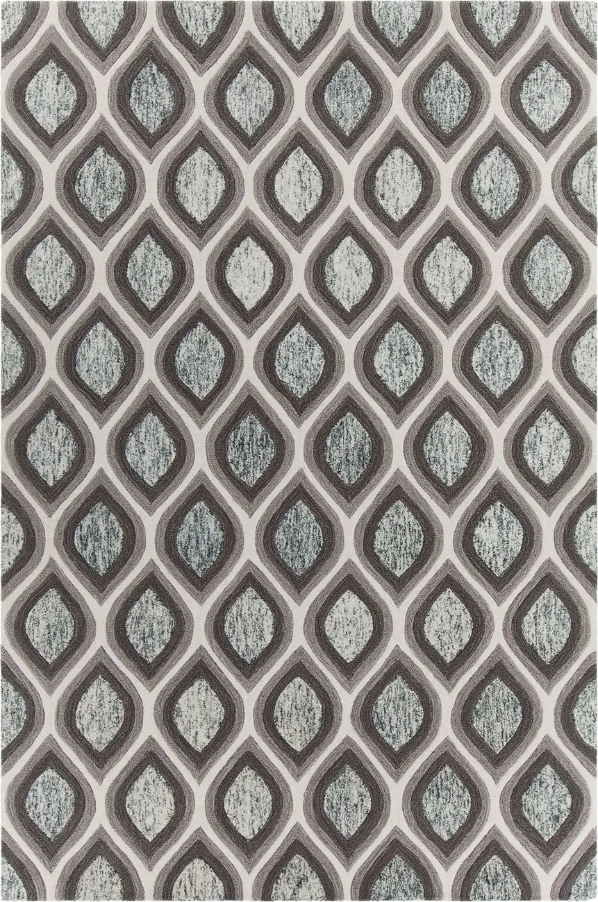 Chandra Clara CLA-7102 Gray Wool Patterned Rug