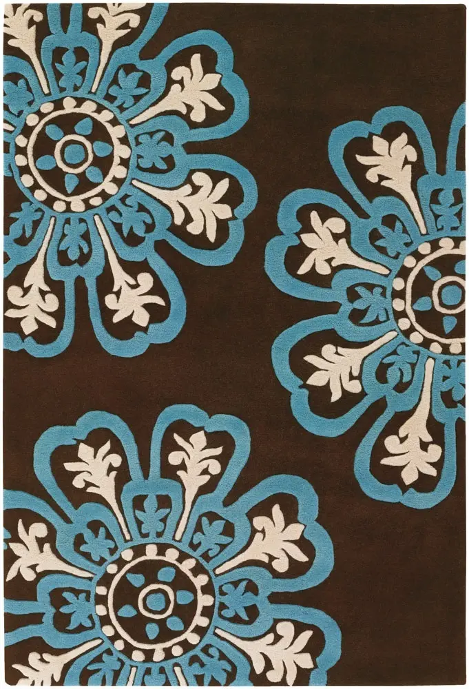 Chandra Crest CRE-33500 Lt. Brown Flatweave Solid Color Rug