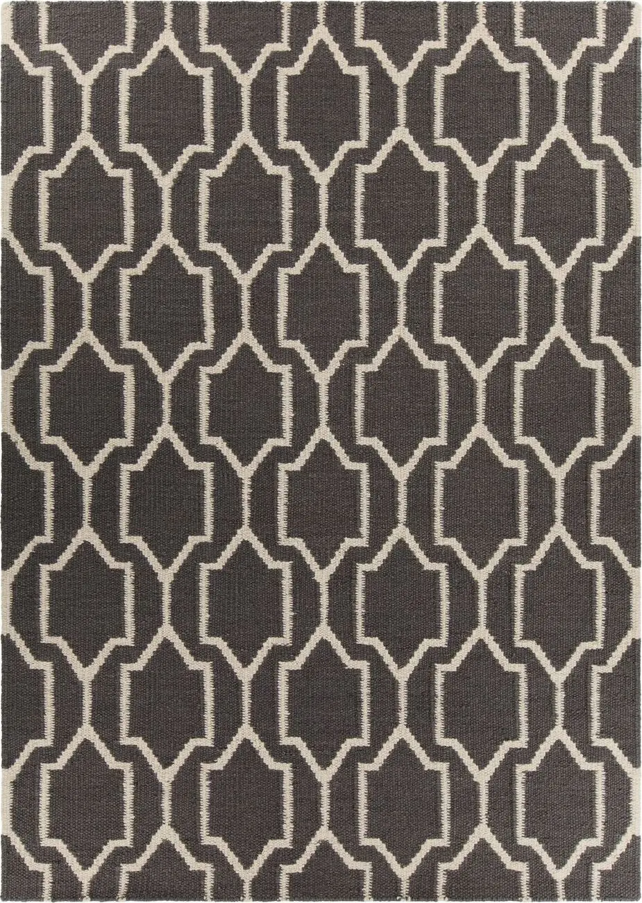 Chandra Dacio DAC-34600 Dk. Gray Flatweave Patterned Rug