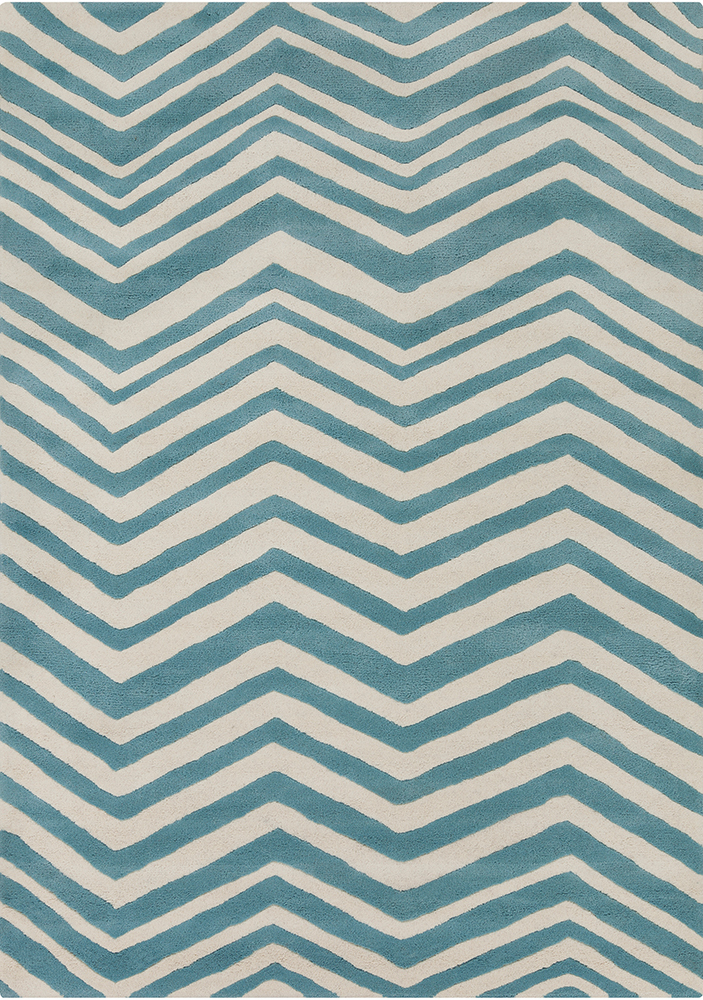 Chandra Davin DAV-25807 Lt. Blue Wool Rug