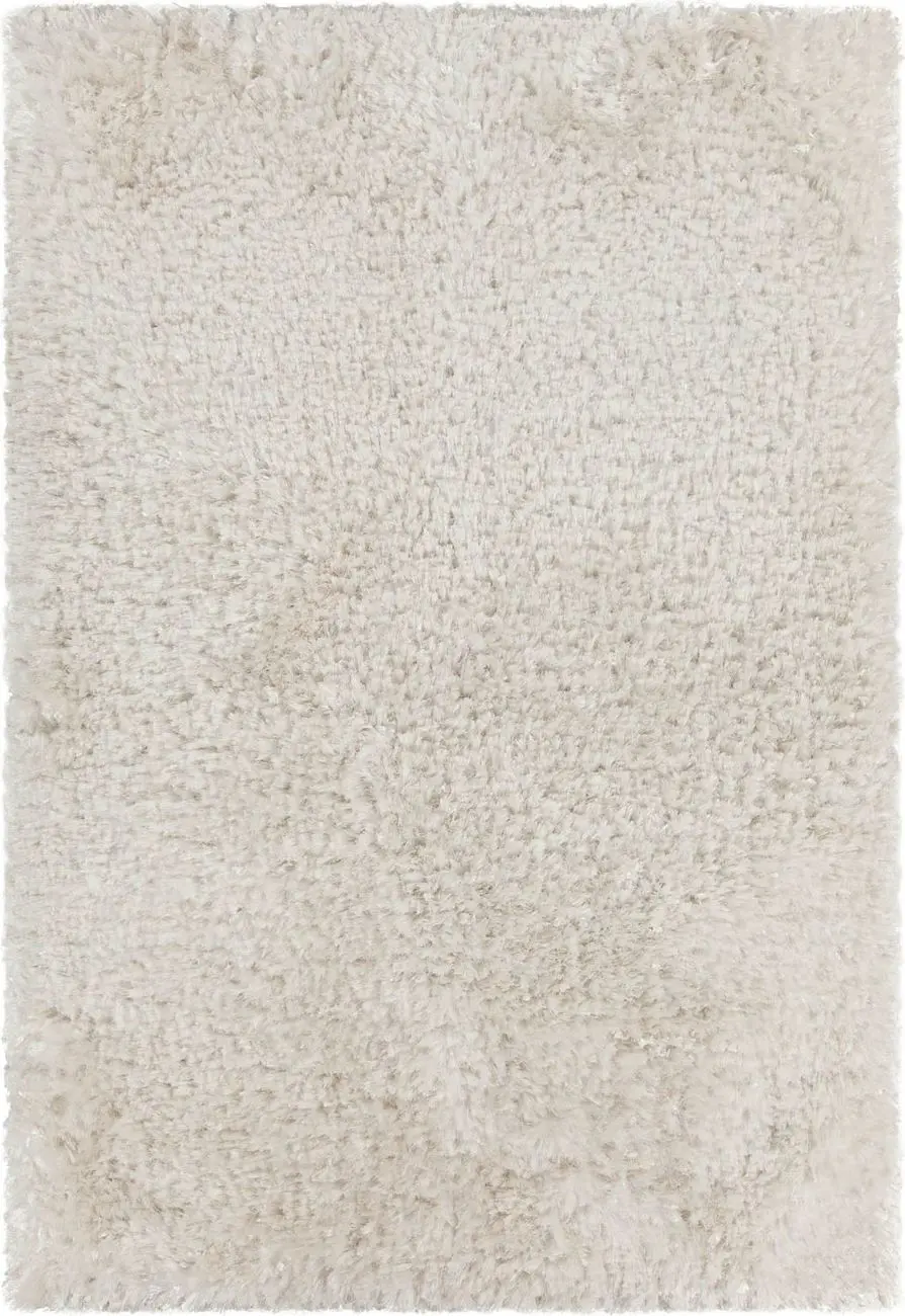Chandra Daisa DIA-29501 White Shag Solid Color Rug