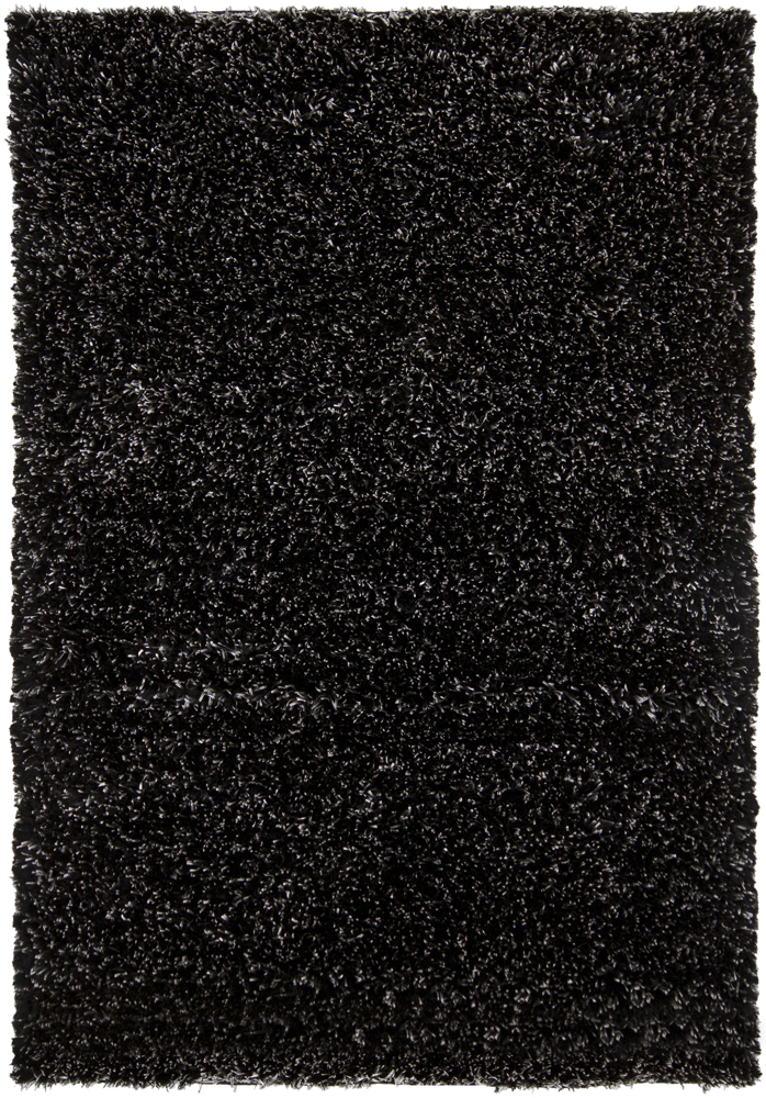 Chandra Dior DIO-14401 Black Shag Solid Color Rug