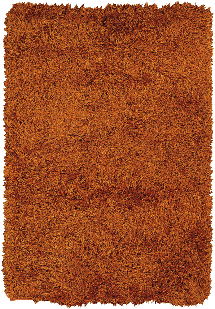 Chandra Duke DUK-20903 Dk. Orange Shag Solid Color Rug