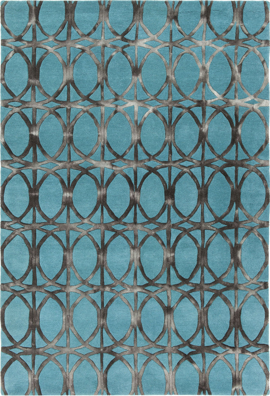 Chandra Fran FRA-42100 Lt. Blue Patterned Rug