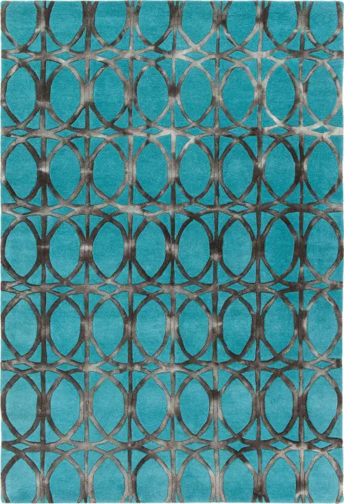 Chandra Fran FRA-42100 Lt. Blue Patterned Rug