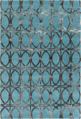 Chandra Fran FRA-42100 Lt. Blue Patterned Rug Product Image