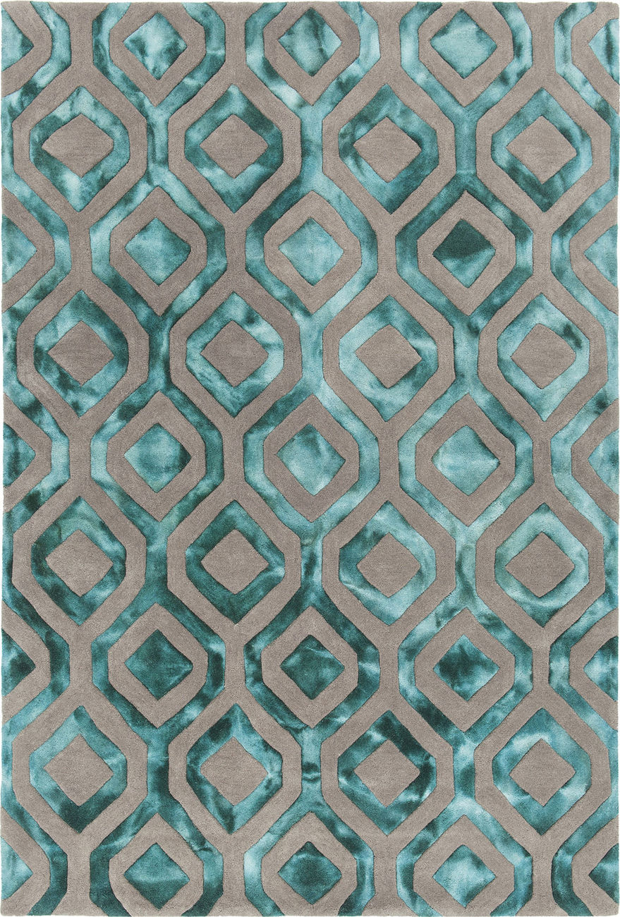 Chandra Fran FRA-42101 Green Patterned Rug