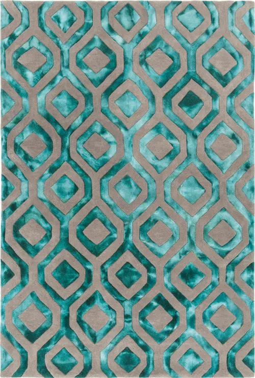 Chandra Fran FRA-42101 Green Patterned Rug