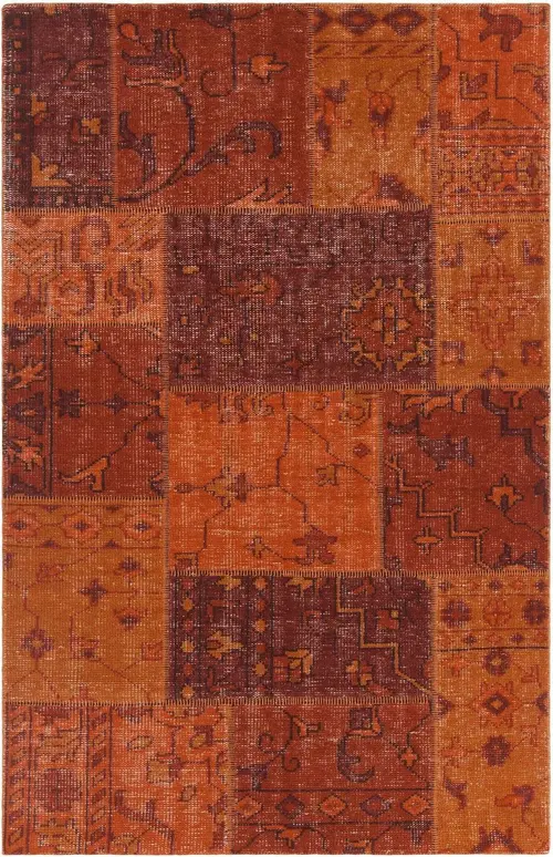 Chandra Fusion FUS-26305 Dk. Orange Transitional Cotton Rug