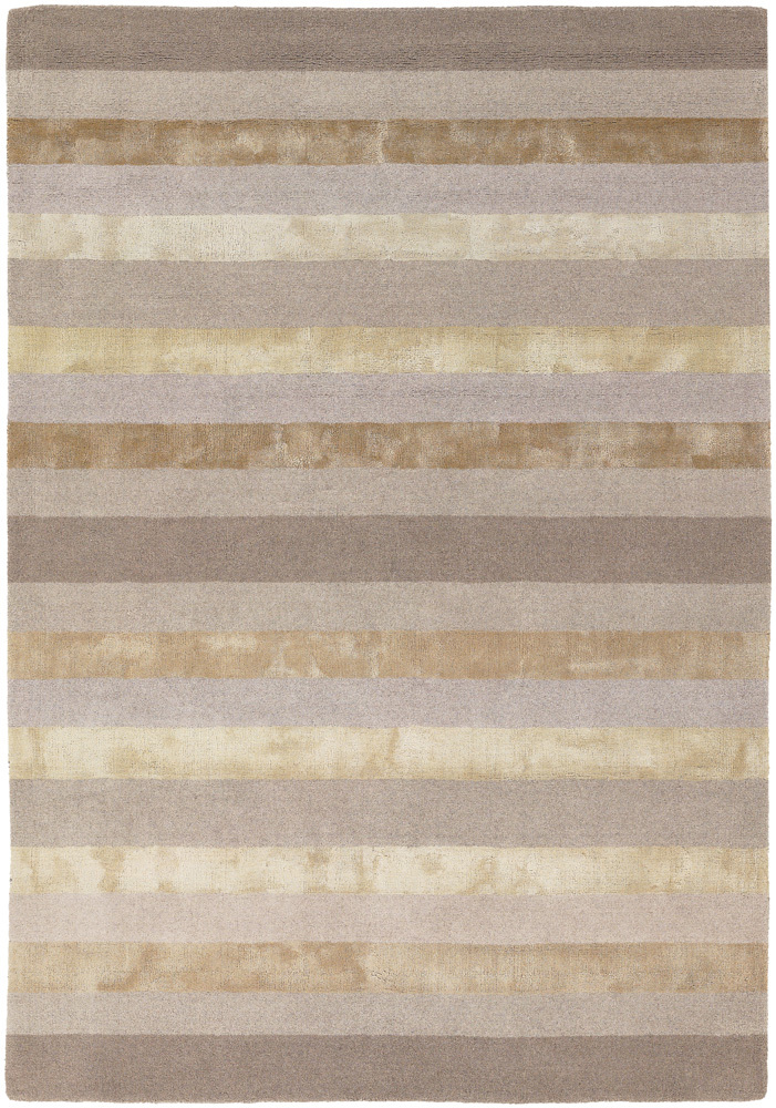 Chandra Gardenia GAR-30702 Dk. Gray Striped Silk Rug