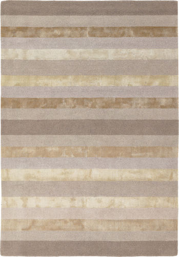Chandra Gardenia GAR-30702 Dk. Gray Striped Silk Rug Product Image