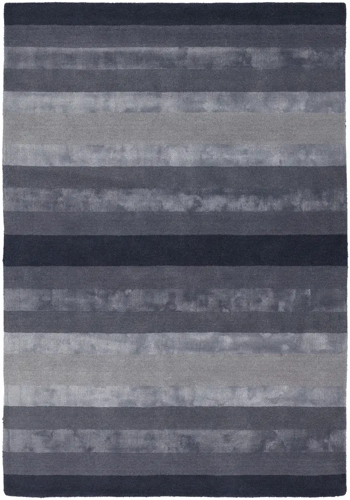 Chandra Gardenia GAR-30703 Dk. Gray Striped Silk Rug