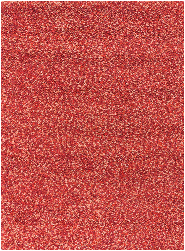 Chandra Gems GEM-9600 Red Solid Color Wool Rug
