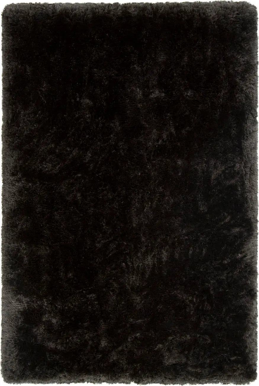 Chandra Giulia GIU-27803 Black Shag Solid Color Rug